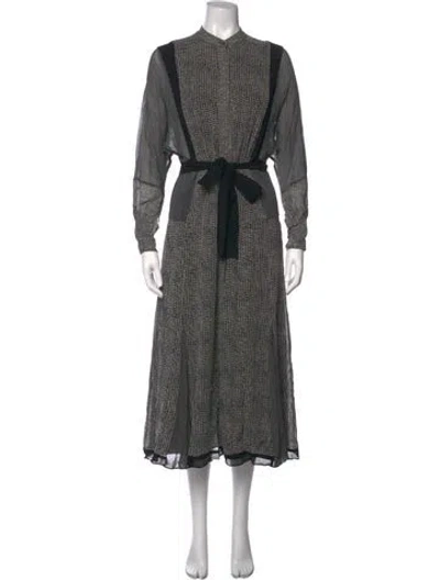 Pre-owned Reiss Printed Long Dress W/ Tags In Multicolor