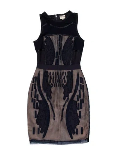 Pre-owned Reiss Printed Mini Dress In Blue