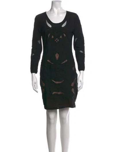 Pre-owned Reiss Printed Mini Dress In Blue