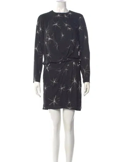 Pre-owned Reiss Printed Mini Dress In Gray