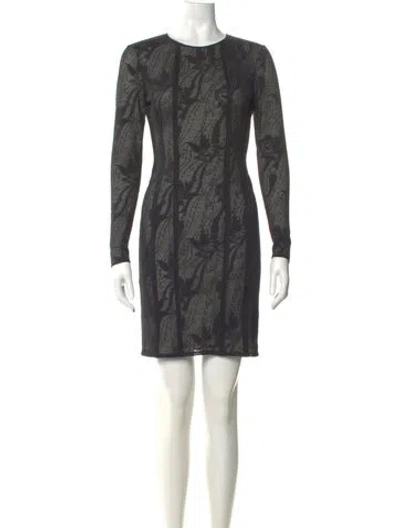 Pre-owned Reiss Printed Mini Dress In Green