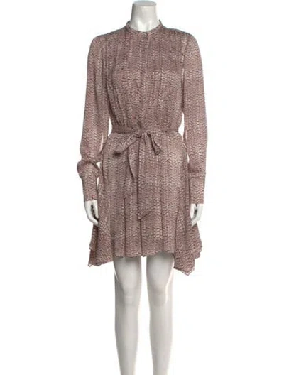 Pre-owned Reiss Printed Mini Dress In Multi