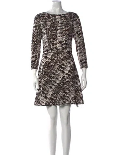 Pre-owned Reiss Printed Mini Dress In Multi