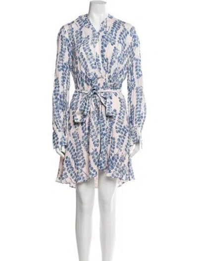 Pre-owned Reiss Printed Mini Dress In Multi