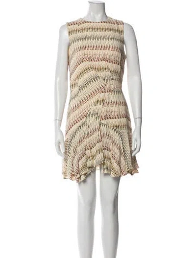 Pre-owned Reiss Printed Mini Dress In Multi