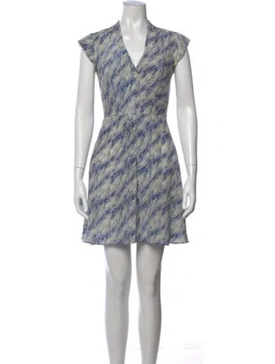 Pre-owned Reiss Printed Mini Dress In Multi