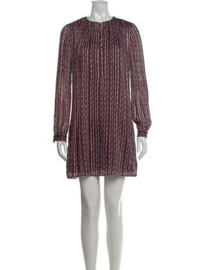 Pre-owned Reiss Printed Mini Dress In Multi