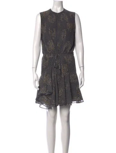 Pre-owned Reiss Printed Mini Dress In Multi