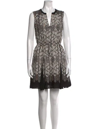 Pre-owned Reiss Printed Mini Dress In Multi