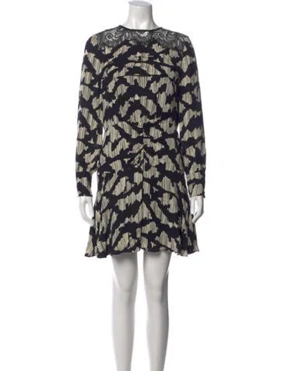 Pre-owned Reiss Printed Mini Dress In Multi