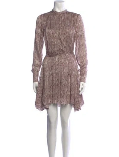 Pre-owned Reiss Printed Mini Dress In Multicolor