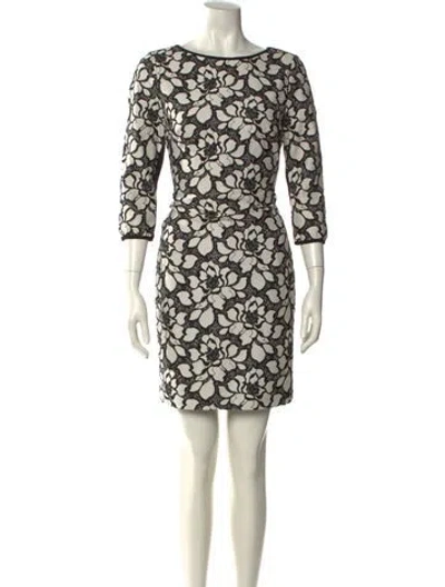Pre-owned Reiss Printed Mini Dress In Neutral