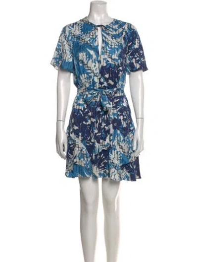 Pre-owned Reiss Printed Mini Dress In Neutral