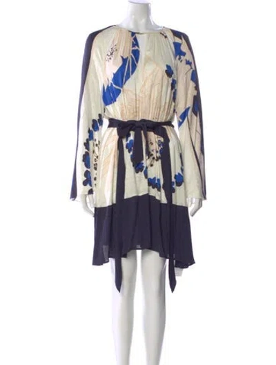 Pre-owned Reiss Printed Mini Dress In Neutral