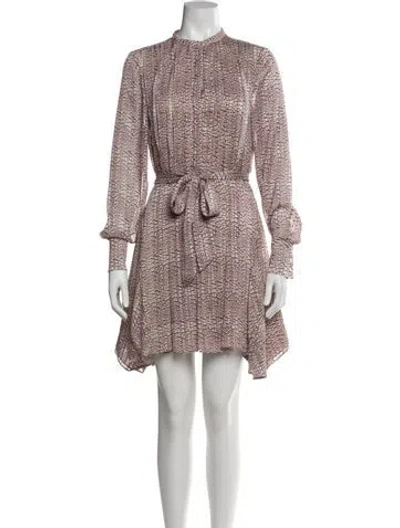 Pre-owned Reiss Printed Mini Dress In Pink