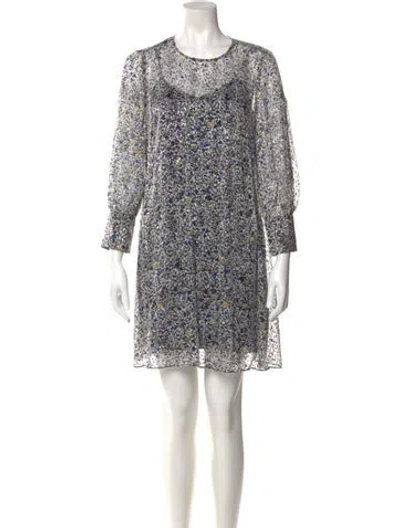 Pre-owned Reiss Printed Mini Dress W/ Tags In Multi