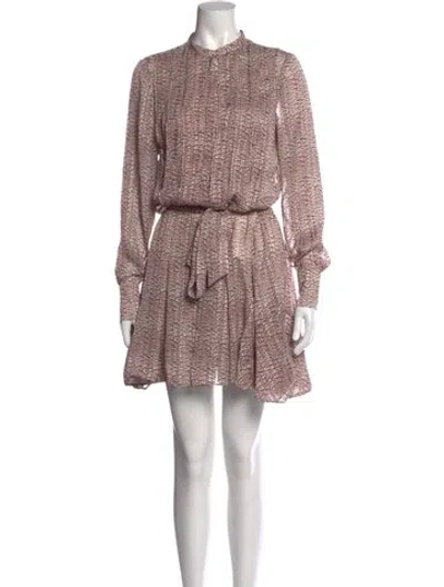 Pre-owned Reiss Printed Mini Dress W/ Tags In Pink