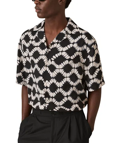 Reiss Printed Short Sleeve Camp Shirt In Multi