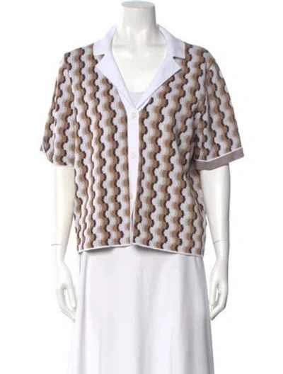 Pre-owned Reiss Printed Sweater In White