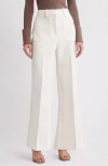 Reiss Cream Petite Flared Suit Trousers In Cream