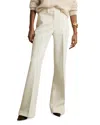 Reiss Priya Flare Trousers In Cream
