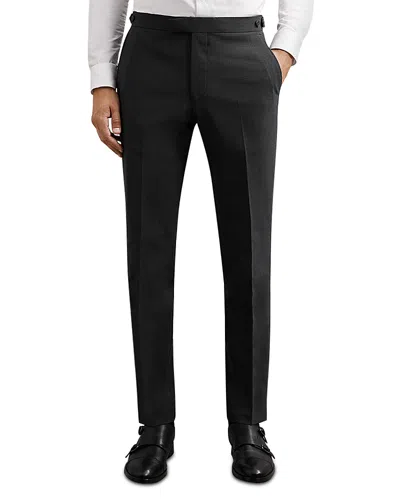 Reiss Promise Plain Weave Mixer Suit Trousers In Black