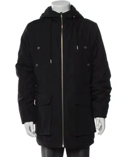 Pre-owned Reiss Puffer Coat In Black