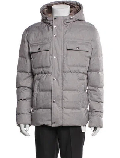 Pre-owned Reiss Puffer Coat W/ Tags In Grey
