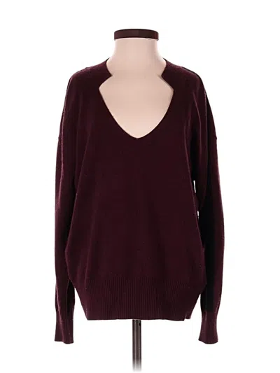 Pre-owned Reiss Pullover Sweater In Burgundy