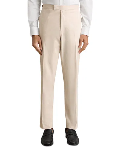 Reiss Putney Cotton Blend Regular Fit Suit Pants In Stone