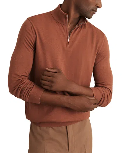 REISS QUARTER ZIP WOOL SWEATER