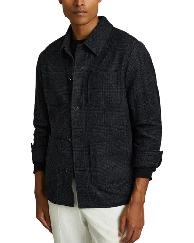 Reiss Quartz Wool-blend Jacket In Blue