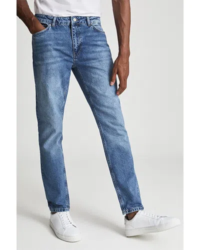 Reiss Quay Washed Tapered Slim Jean In Blue