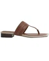 Reiss Tan Leather Strap Thong Sandals In Nude