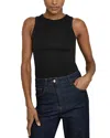 Reiss Black Stretch-cotton Racerback Vest In Black