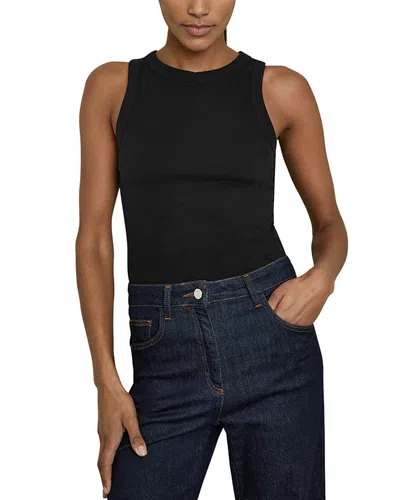 Reiss Racerback Crewneck Tank In Black
