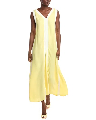 Reiss Rae Colorblock Column Dress In Yellow