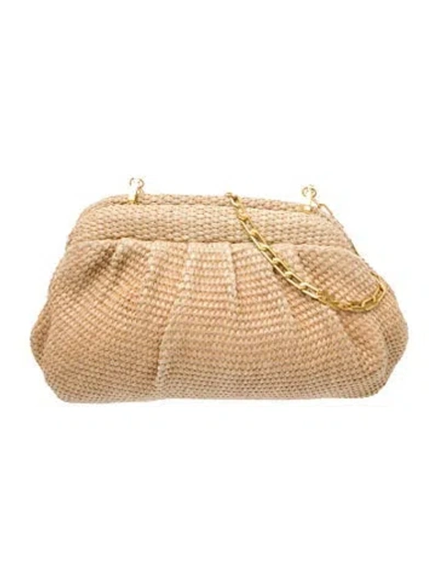 Pre-owned Reiss Raffia Shoulder Bag In Neutrals