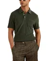 Reiss Rainer Regular-fit Short-sleeve Towelling Cotton Polo In Olive Green