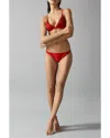 Reiss Raquel Plain Pleat Bikini In Red