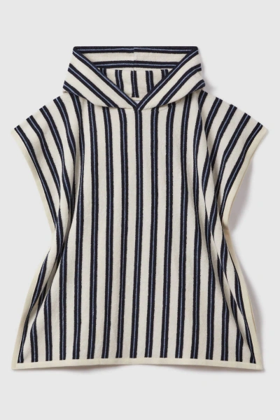 Reiss Kids' Navy Junior Hooded Towelling Poncho