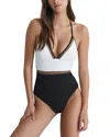 Reiss Ray Halter One Piece Swimsuit In Multi