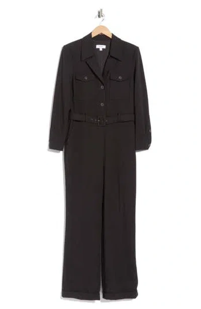 Reiss Ray Utility Tux Jumpsuit In Black