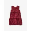 Reiss Girls' Dulcie Tiered Sleeveless Dress - Little Kid In Red