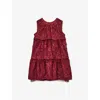 Reiss Girls' Dulcie Tiered Sleeveless Dress - Little Kid In Burgundy