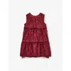 Reiss Red Dulcie Sequin-embellished Woven Dress 9 In Burgundy