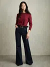 Reiss Red Fine-knit Crew-neck Jumper With Cashmere