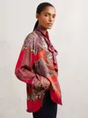 Reiss Womens Jade Paisley-print Woven Top Red In Multi