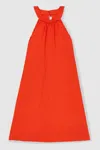 Reiss Red Erika 13-14 Yrs Whipstitch Sleeveless Midi Dress