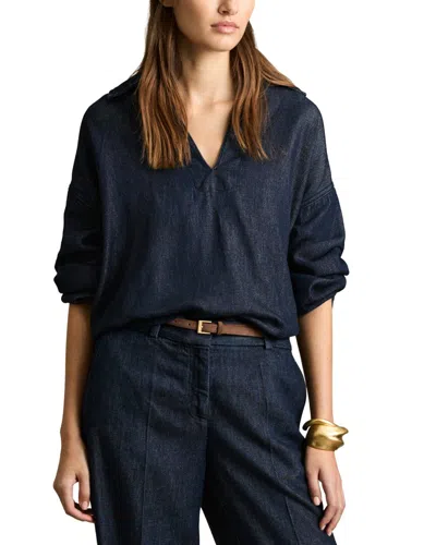 Reiss Reed Denim Overshirt In Blue